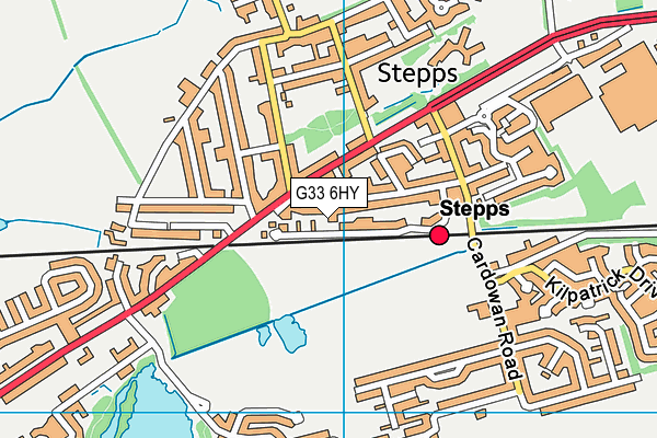 G33 6HY map - OS VectorMap District (Ordnance Survey)