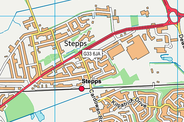 G33 6JA map - OS VectorMap District (Ordnance Survey)