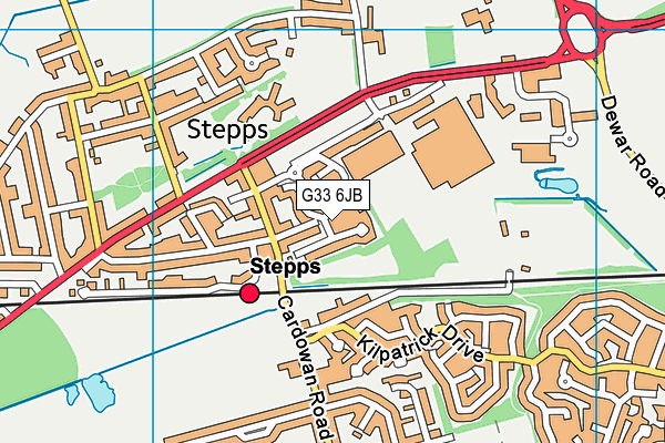 G33 6JB map - OS VectorMap District (Ordnance Survey)