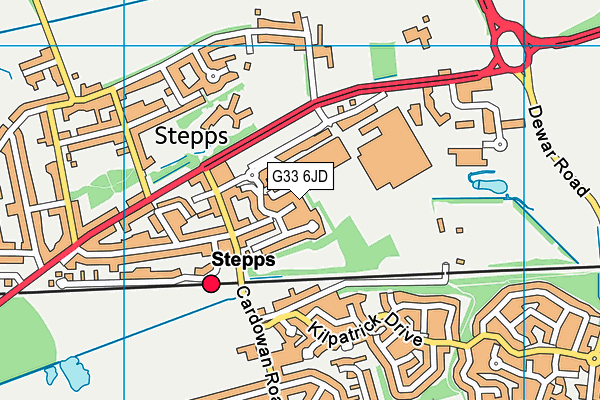 G33 6JD map - OS VectorMap District (Ordnance Survey)