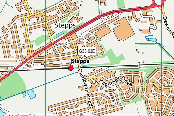 G33 6JE map - OS VectorMap District (Ordnance Survey)
