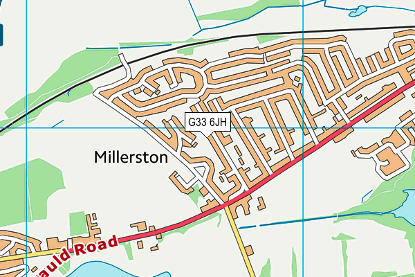 G33 6JH map - OS VectorMap District (Ordnance Survey)