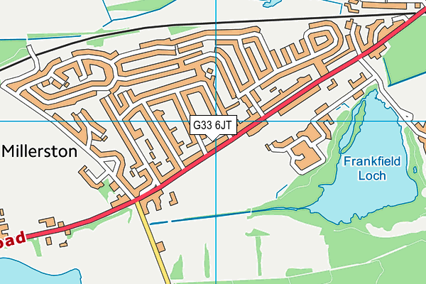 G33 6JT map - OS VectorMap District (Ordnance Survey)