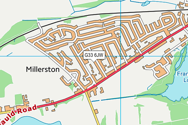 G33 6JW map - OS VectorMap District (Ordnance Survey)