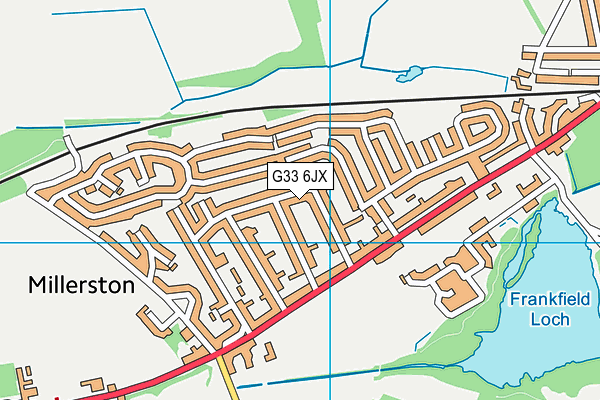 G33 6JX map - OS VectorMap District (Ordnance Survey)