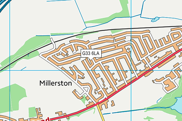 G33 6LA map - OS VectorMap District (Ordnance Survey)