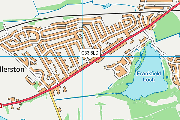 G33 6LD map - OS VectorMap District (Ordnance Survey)