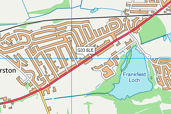 G33 6LE map - OS VectorMap District (Ordnance Survey)