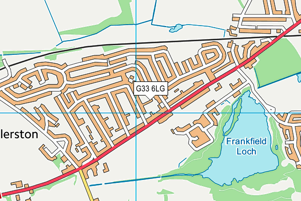 G33 6LG map - OS VectorMap District (Ordnance Survey)