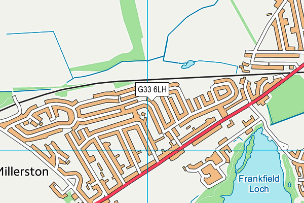 G33 6LH map - OS VectorMap District (Ordnance Survey)
