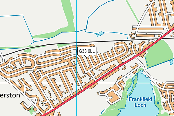 G33 6LL map - OS VectorMap District (Ordnance Survey)