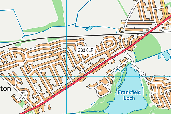 G33 6LP map - OS VectorMap District (Ordnance Survey)