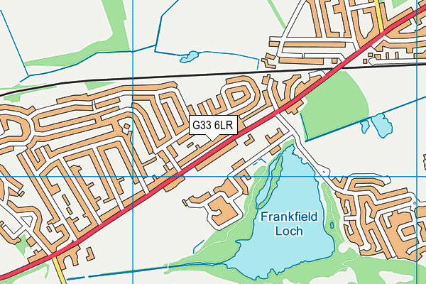 G33 6LR map - OS VectorMap District (Ordnance Survey)