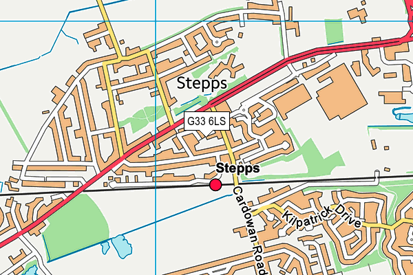 G33 6LS map - OS VectorMap District (Ordnance Survey)