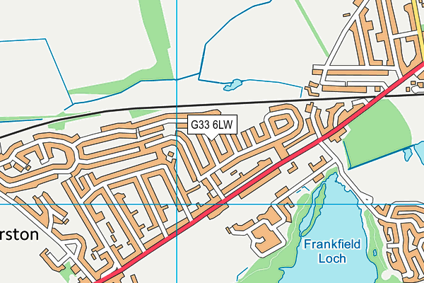 G33 6LW map - OS VectorMap District (Ordnance Survey)