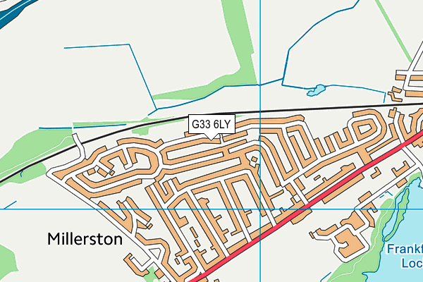 G33 6LY map - OS VectorMap District (Ordnance Survey)