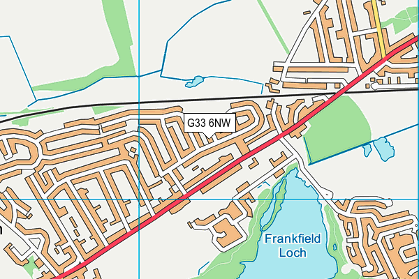 G33 6NW map - OS VectorMap District (Ordnance Survey)