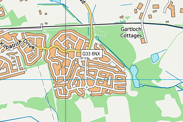 G33 6NX map - OS VectorMap District (Ordnance Survey)