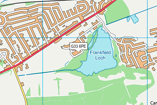 G33 6PE map - OS VectorMap District (Ordnance Survey)