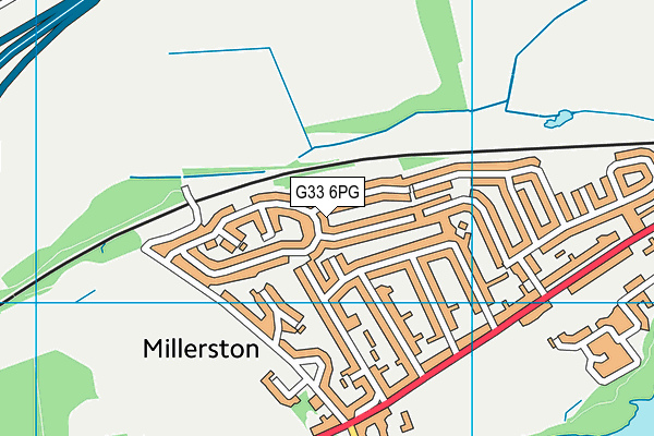 G33 6PG map - OS VectorMap District (Ordnance Survey)