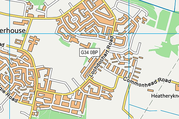 G34 0BP map - OS VectorMap District (Ordnance Survey)