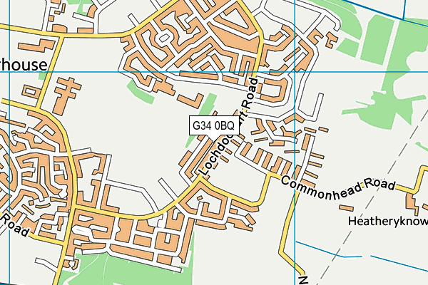 G34 0BQ map - OS VectorMap District (Ordnance Survey)