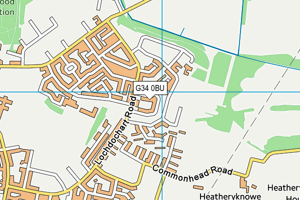 G34 0BU map - OS VectorMap District (Ordnance Survey)