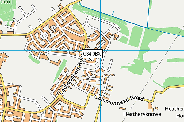 G34 0BX map - OS VectorMap District (Ordnance Survey)