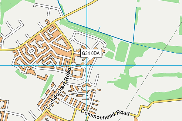 G34 0DA map - OS VectorMap District (Ordnance Survey)