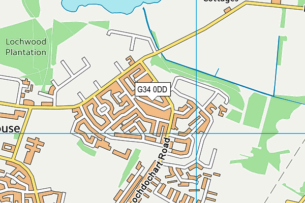 G34 0DD map - OS VectorMap District (Ordnance Survey)