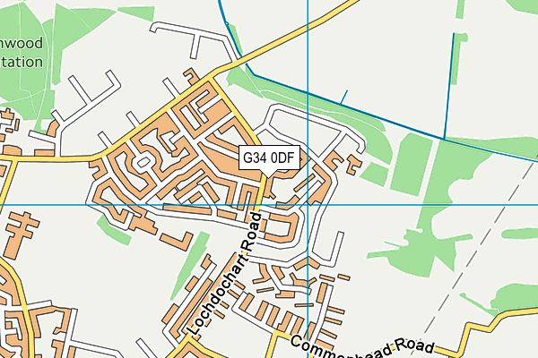 G34 0DF map - OS VectorMap District (Ordnance Survey)