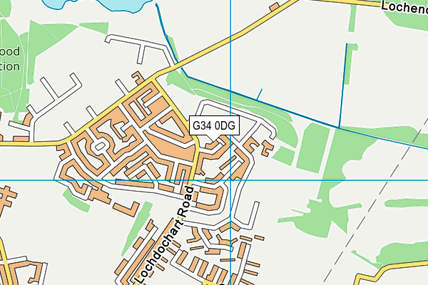 G34 0DG map - OS VectorMap District (Ordnance Survey)