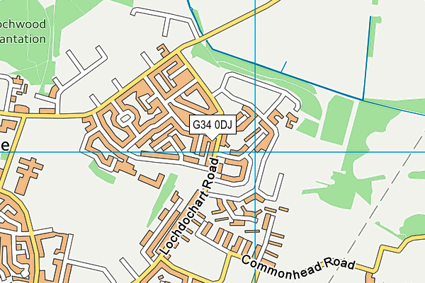 G34 0DJ map - OS VectorMap District (Ordnance Survey)