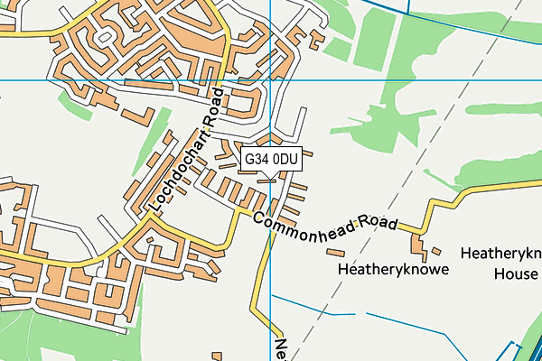 G34 0DU map - OS VectorMap District (Ordnance Survey)