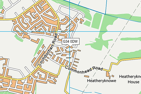 G34 0DW map - OS VectorMap District (Ordnance Survey)