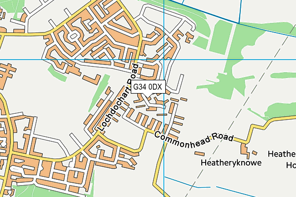 G34 0DX map - OS VectorMap District (Ordnance Survey)