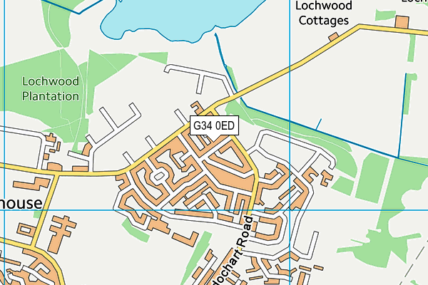 G34 0ED map - OS VectorMap District (Ordnance Survey)