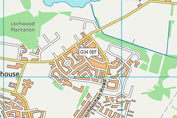 G34 0EF map - OS VectorMap District (Ordnance Survey)