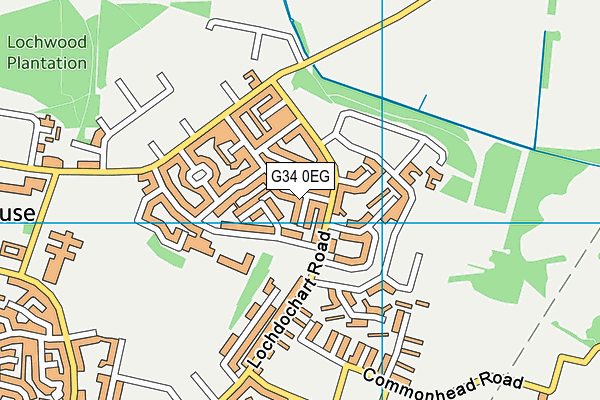 G34 0EG map - OS VectorMap District (Ordnance Survey)