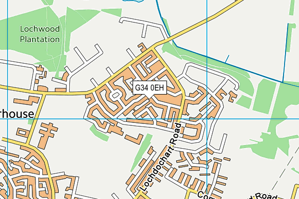 G34 0EH map - OS VectorMap District (Ordnance Survey)