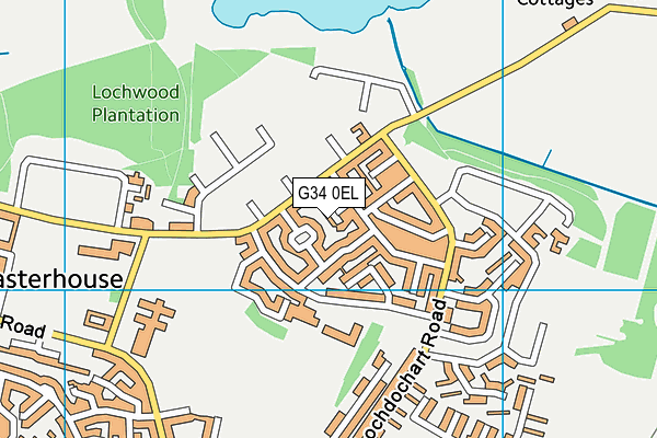 G34 0EL map - OS VectorMap District (Ordnance Survey)