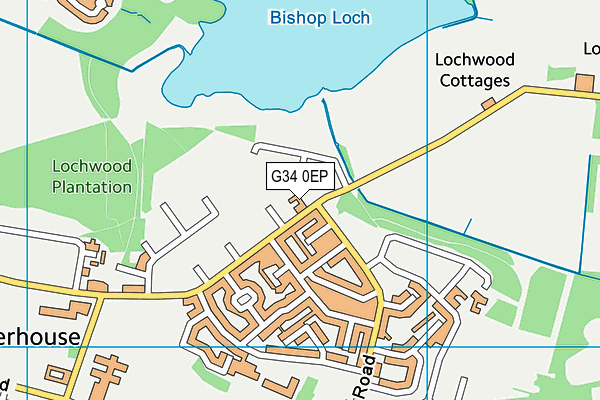 G34 0EP map - OS VectorMap District (Ordnance Survey)