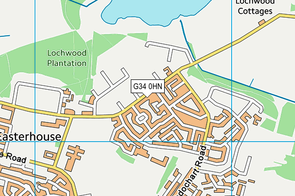 G34 0HN map - OS VectorMap District (Ordnance Survey)