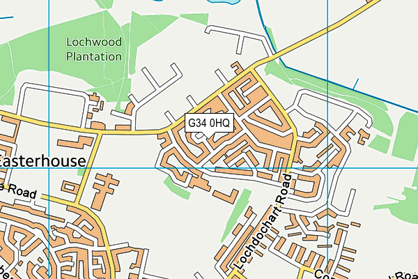 G34 0HQ map - OS VectorMap District (Ordnance Survey)