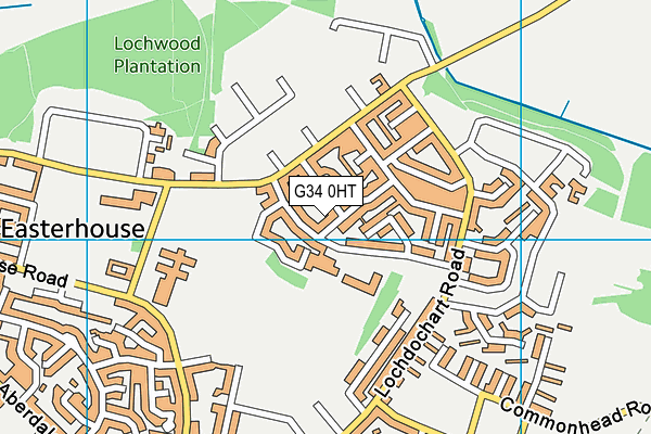 G34 0HT map - OS VectorMap District (Ordnance Survey)