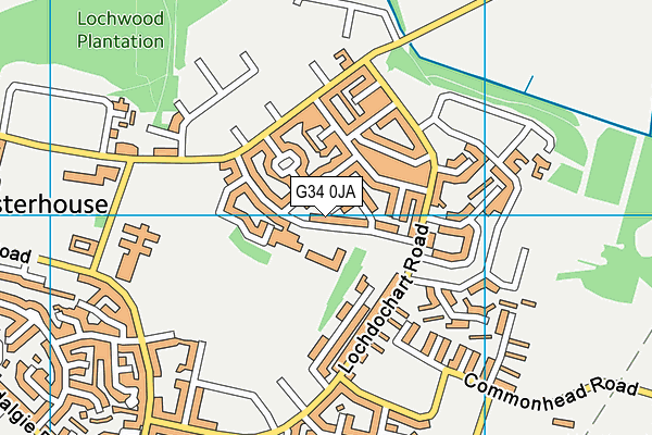 G34 0JA map - OS VectorMap District (Ordnance Survey)