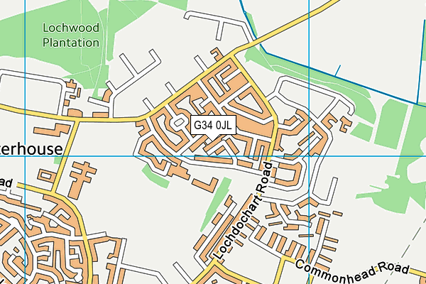 G34 0JL map - OS VectorMap District (Ordnance Survey)