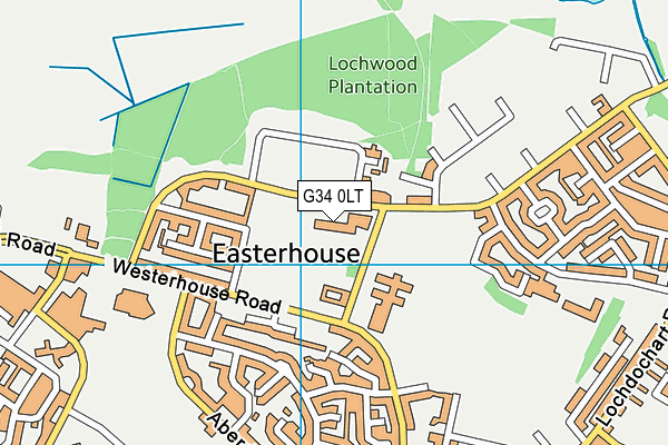 G34 0LT map - OS VectorMap District (Ordnance Survey)