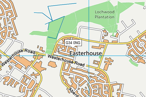 G34 0NG map - OS VectorMap District (Ordnance Survey)