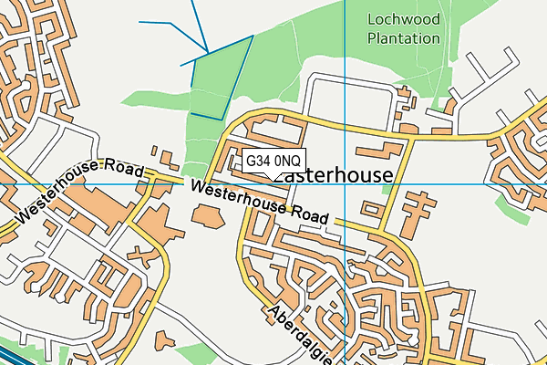 G34 0NQ map - OS VectorMap District (Ordnance Survey)